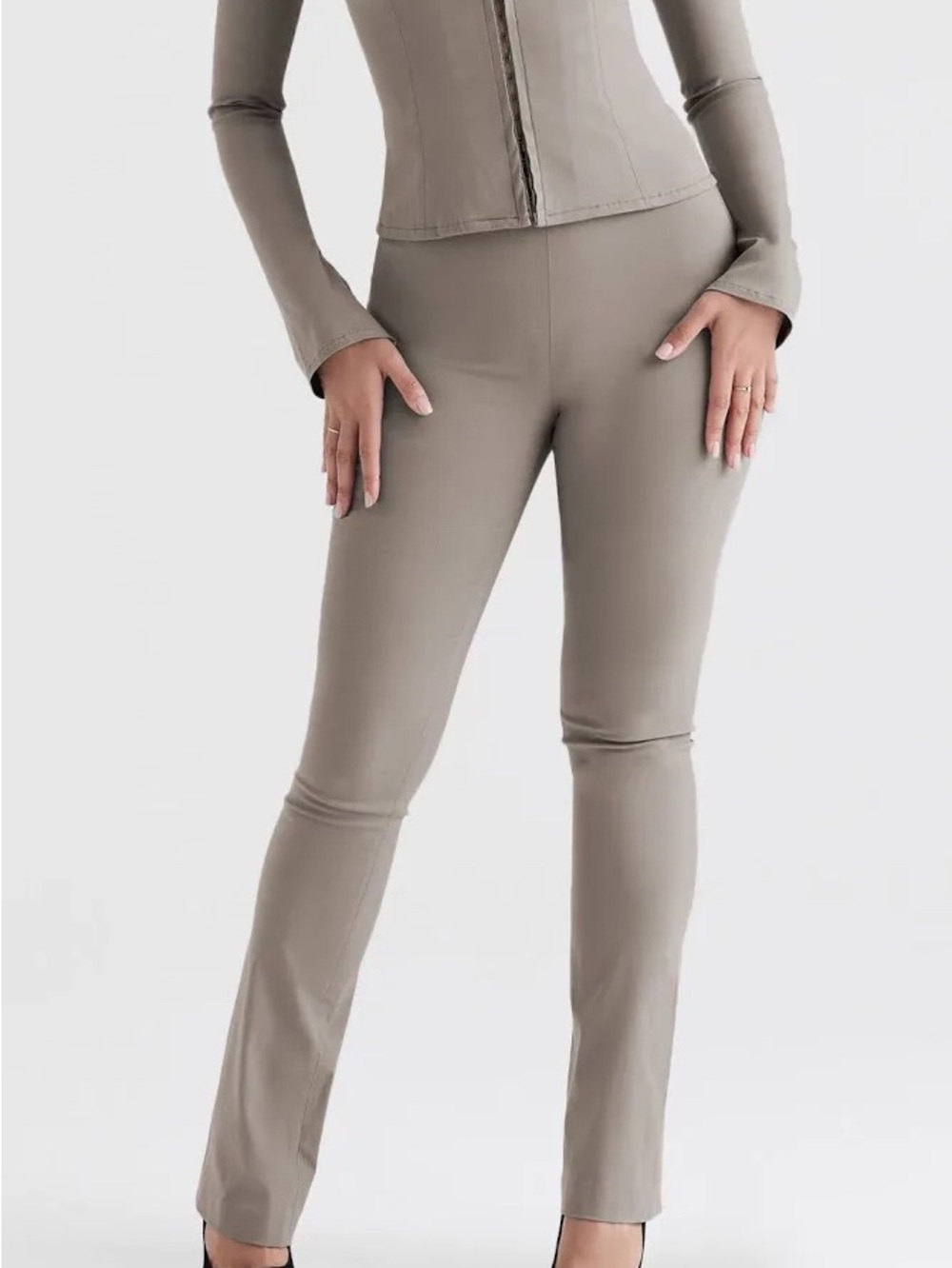 House OF CB Womens Laurel High Waist Stretch Trousers